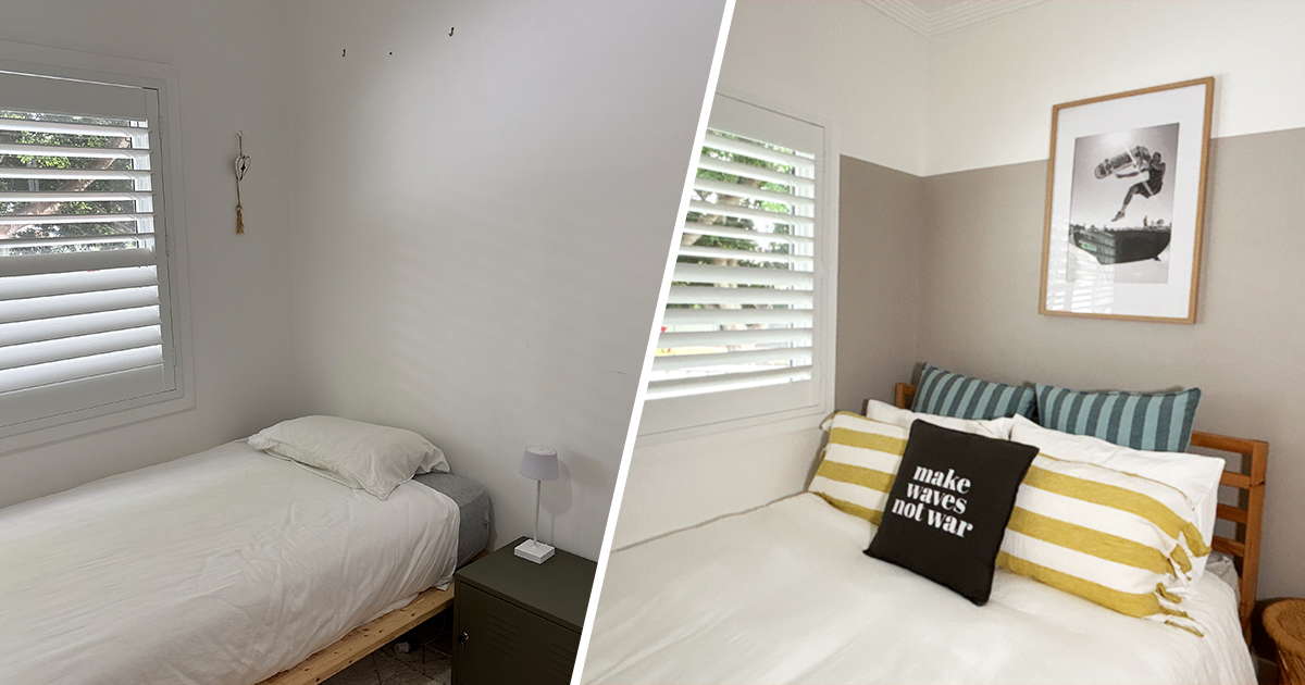 Bedroom Makeover With Porter’s Eggshell Paint